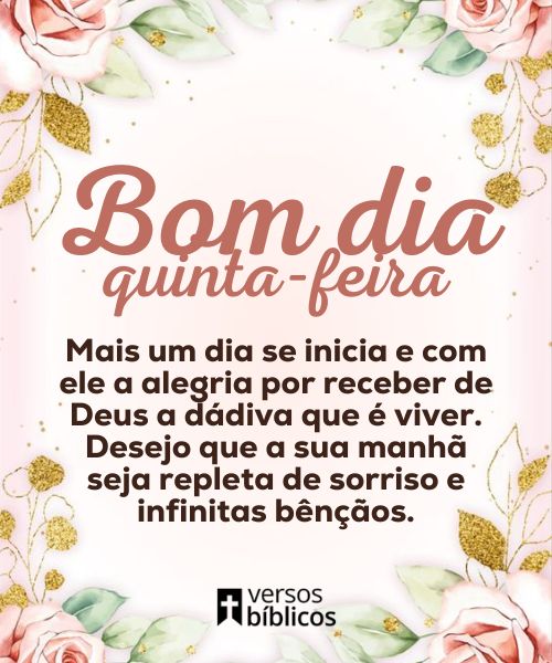 Bom dia, Quinta feira: 20 Versículos para inspirar