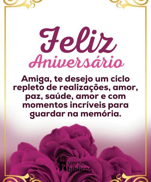 Frases de Aniversário para Amiga com Versículos