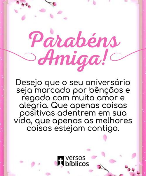 Frases de Aniversário para Amiga com Versículos