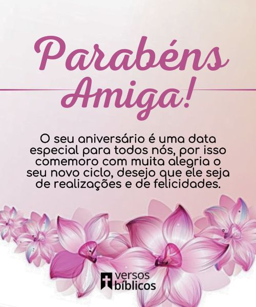 Frases de Aniversário para Amiga com Versículos