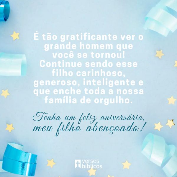 Mensagem de Aniversário para Filho Abençoado