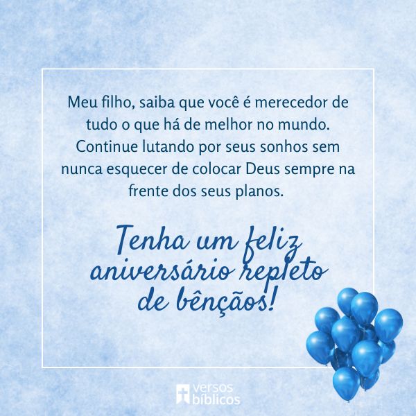 Mensagem de Aniversário para Filho Abençoado