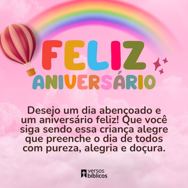 Mensagens Bíblicas de Aniversário para Criança